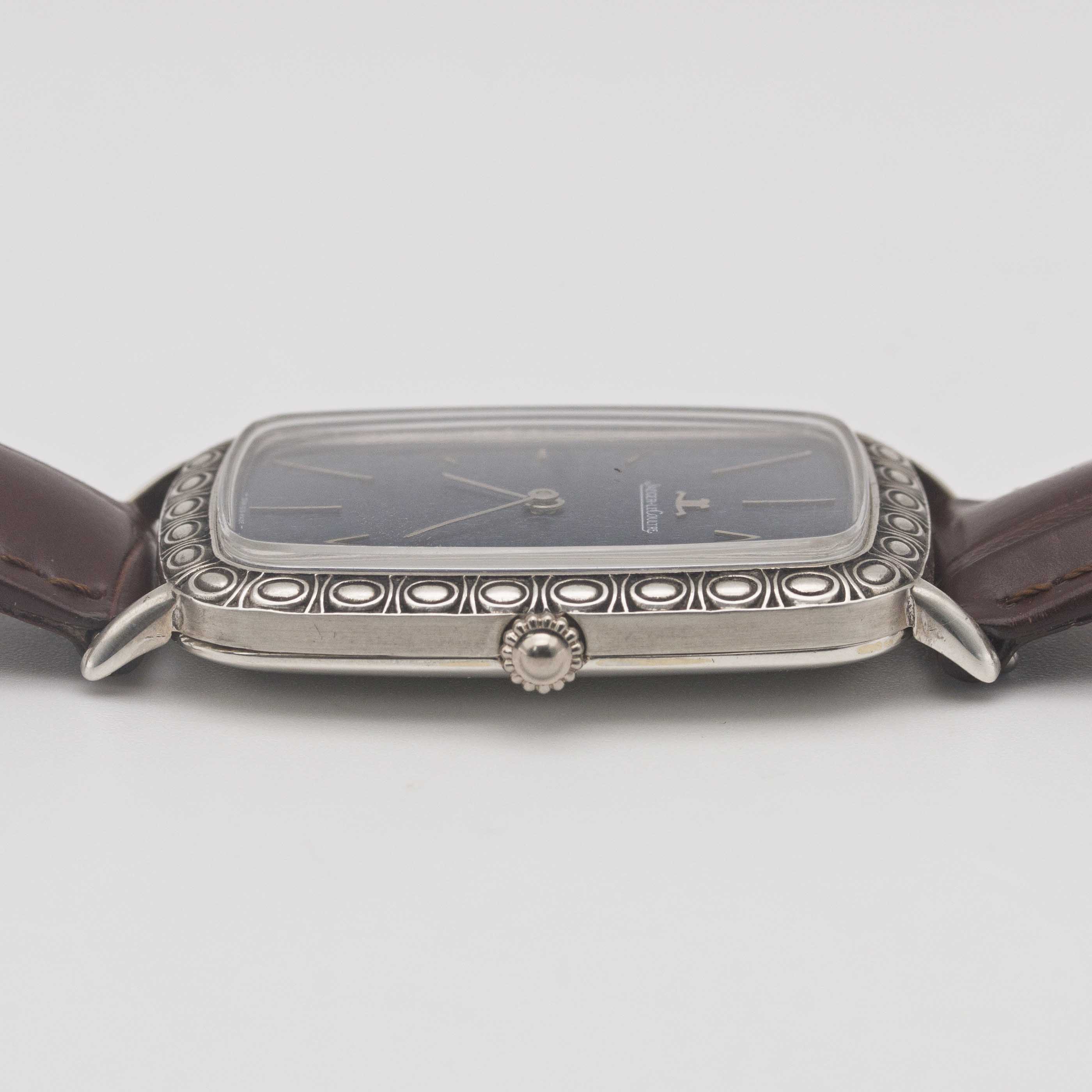 A GENTLEMAN'S SIZE SOLID SILVER JAEGER LECOULTRE RECTANGULAR WRIST WATCH CIRCA 1970s, REF. 9037 WITH - Image 9 of 10