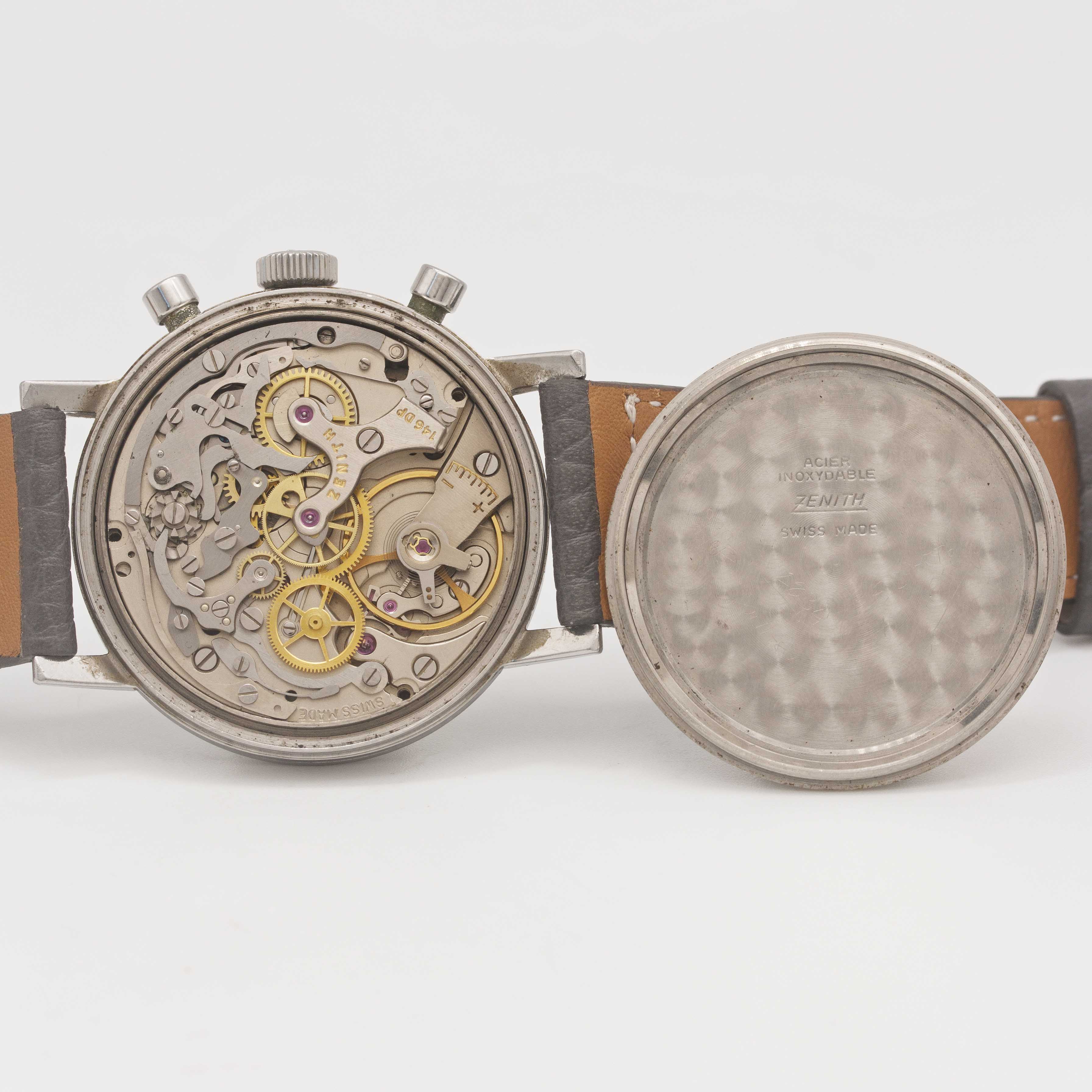 A GENTLEMAN'S STAINLESS STEEL ZENITH CHRONOGRAPH WRIST WATCH CIRCA 1960s, REF. A271  Movement: - Image 7 of 9