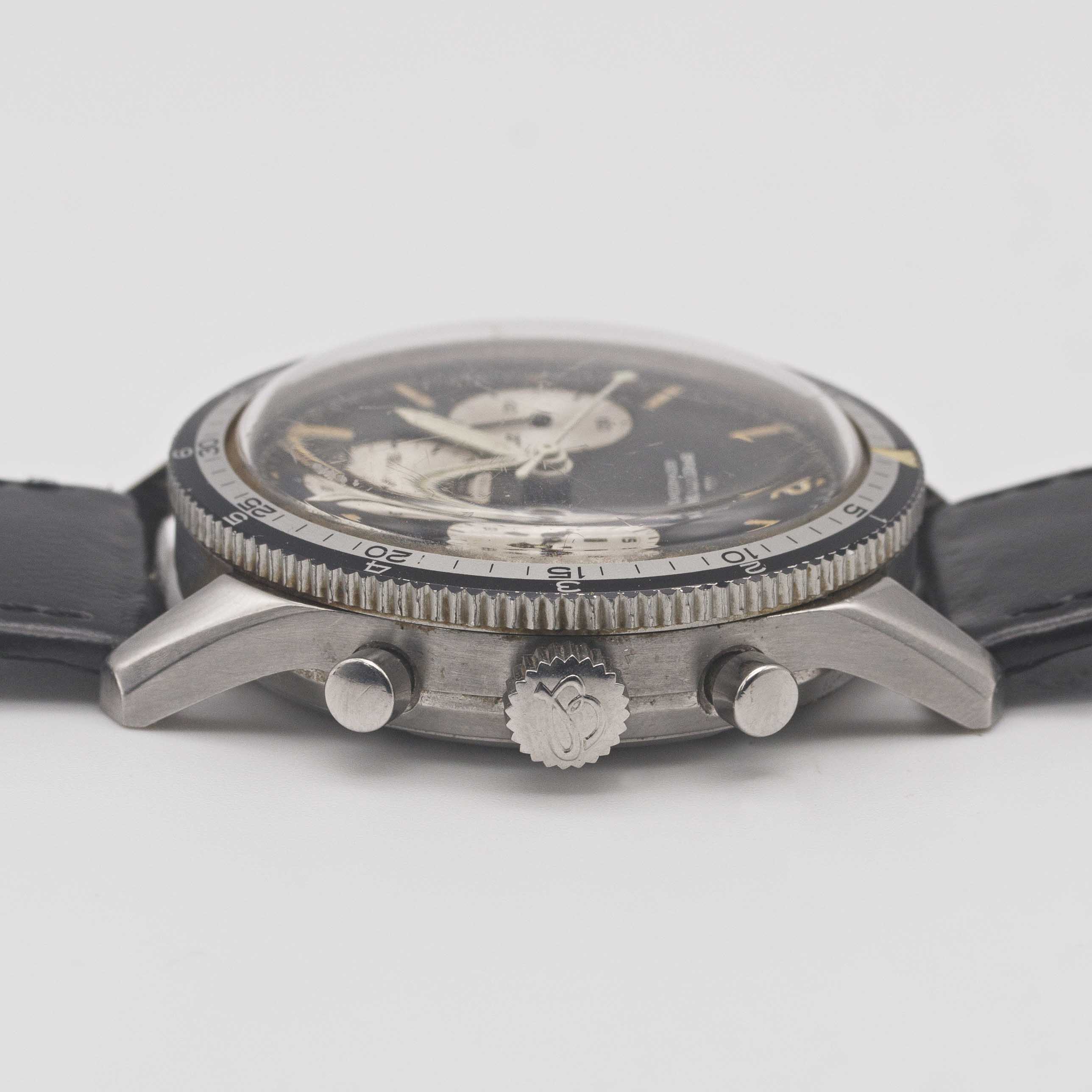 A RARE GENTLEMAN'S STAINLESS STEEL BREITLING 765 CO PILOT CHRONOGRAPH WRIST WATCH CIRCA 1966, REF. - Image 9 of 10