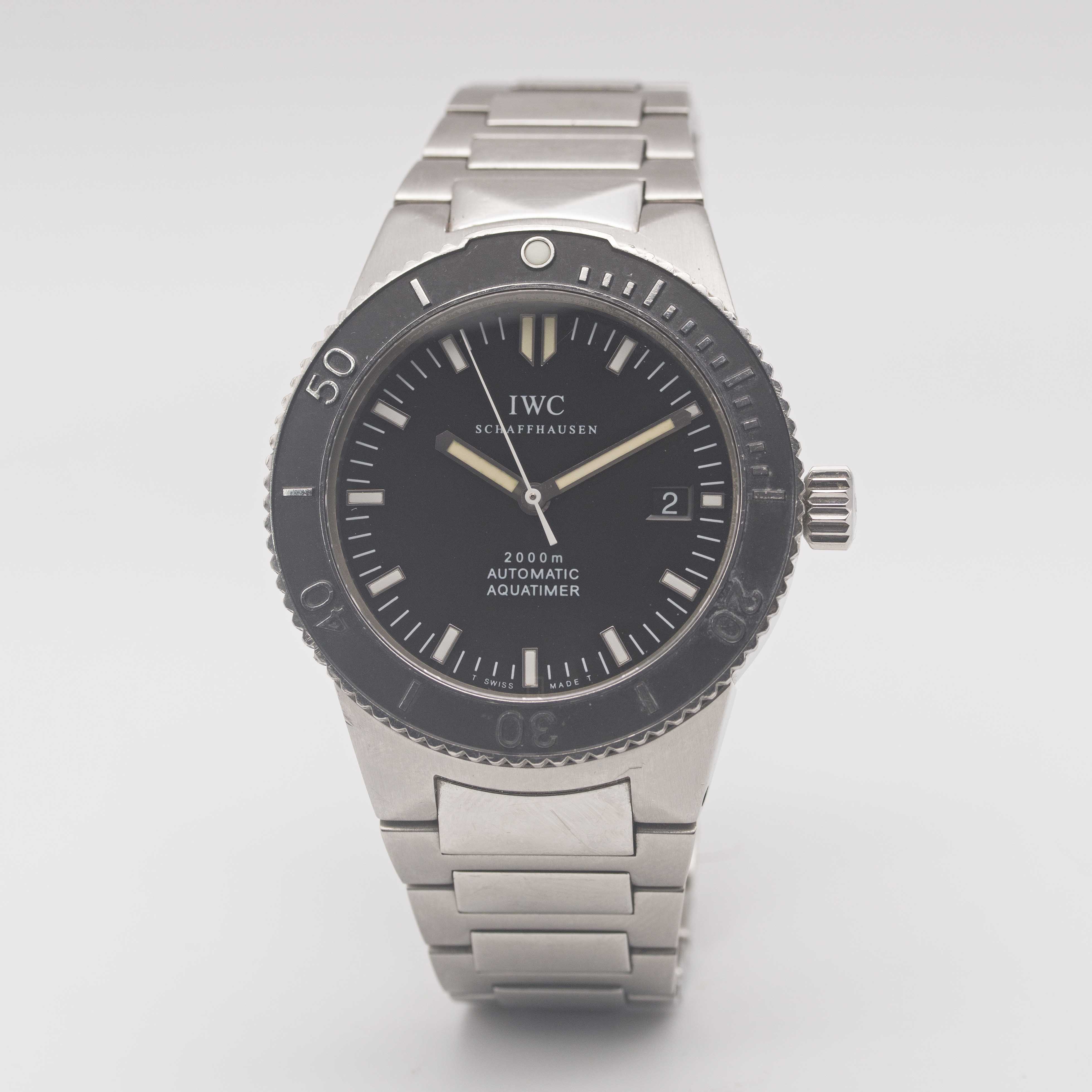 A GENTLEMAN'S STAINLESS STEEL IWC AQUATIMER GST 2000M AUTOMATIC BRACELET WATCH CIRCA 2000, REF. 3536 - Image 3 of 10