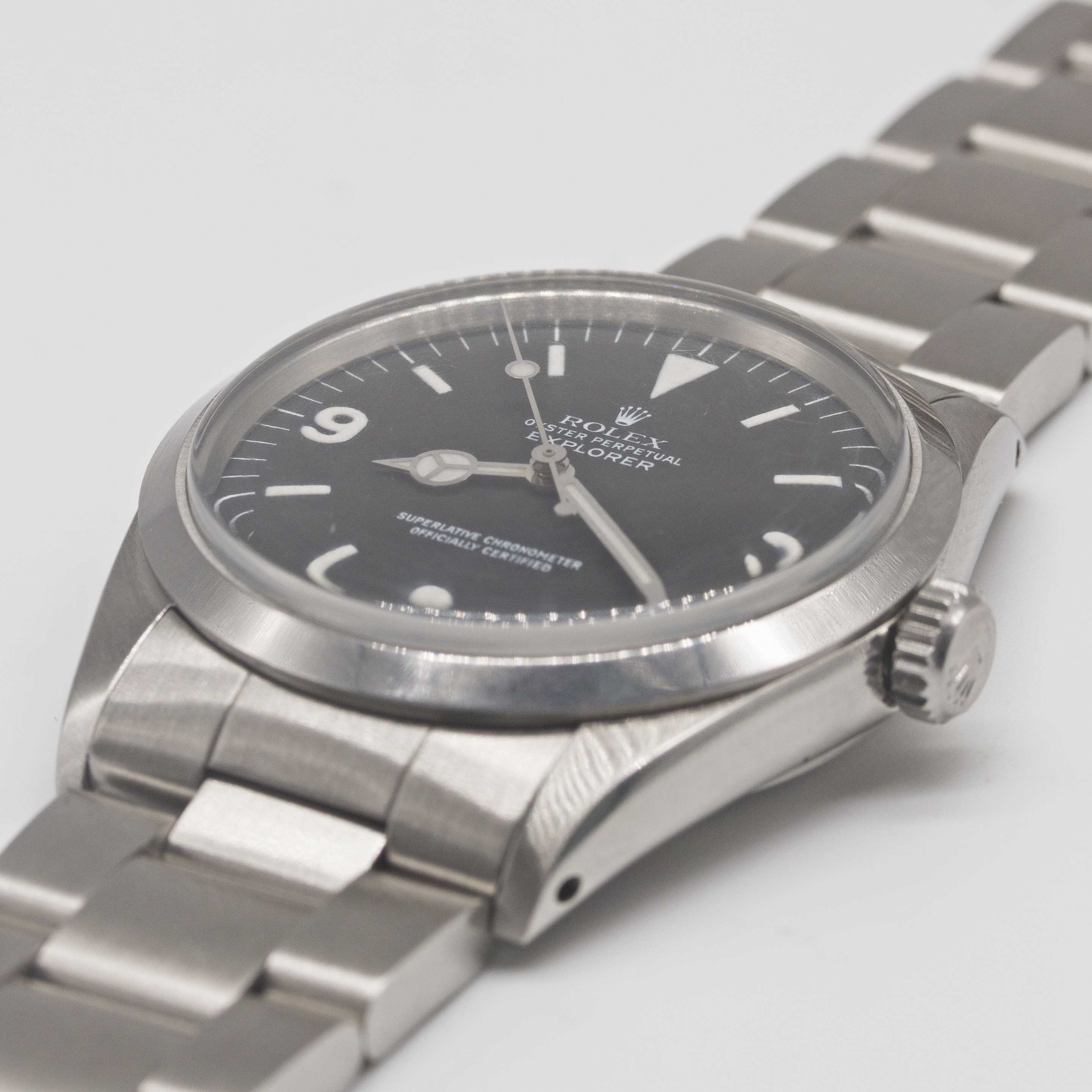 A GENTLEMAN'S STAINLESS STEEL ROLEX OYSTER PERPETUAL EXPLORER BRACELET WATCH CIRCA 1969, REF. 1016 - Image 4 of 11