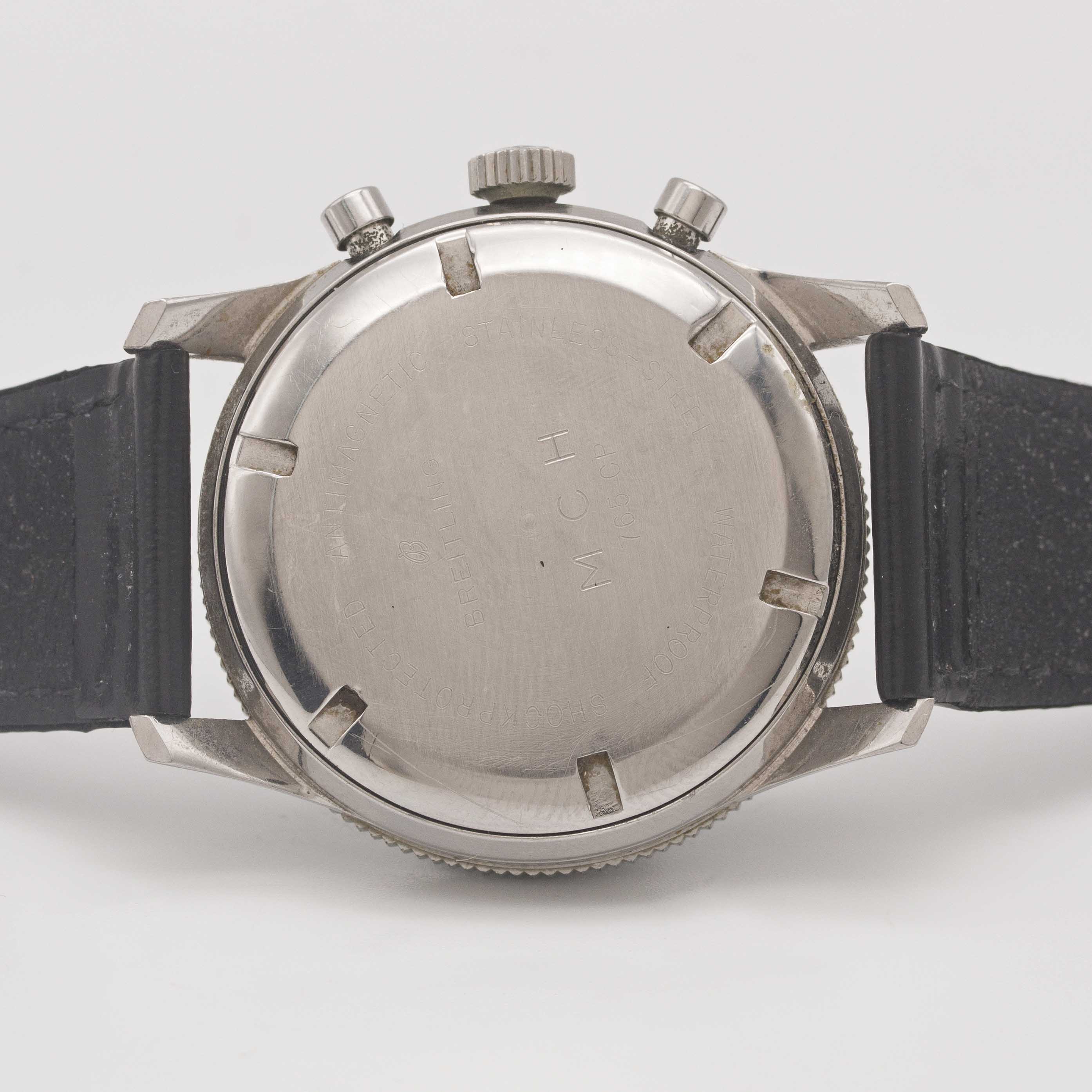 A RARE GENTLEMAN'S STAINLESS STEEL BREITLING 765 CO PILOT CHRONOGRAPH WRIST WATCH CIRCA 1966, REF. - Image 7 of 10