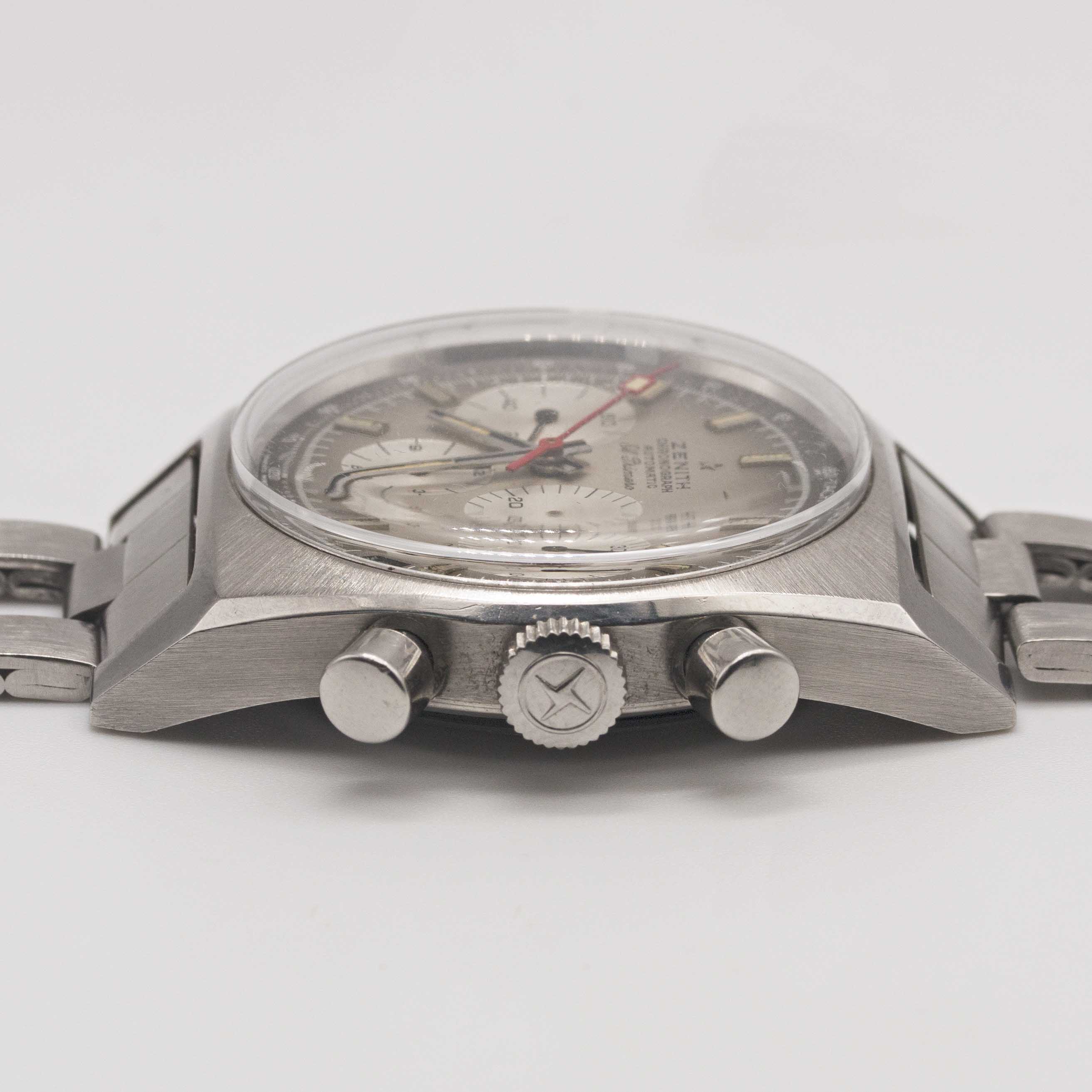 A GENTLEMAN'S STAINLESS STEEL ZENITH EL PRIMERO AUTOMATIC CHRONOGRAPH BRACELET WATCH CIRCA 1971, - Image 10 of 11