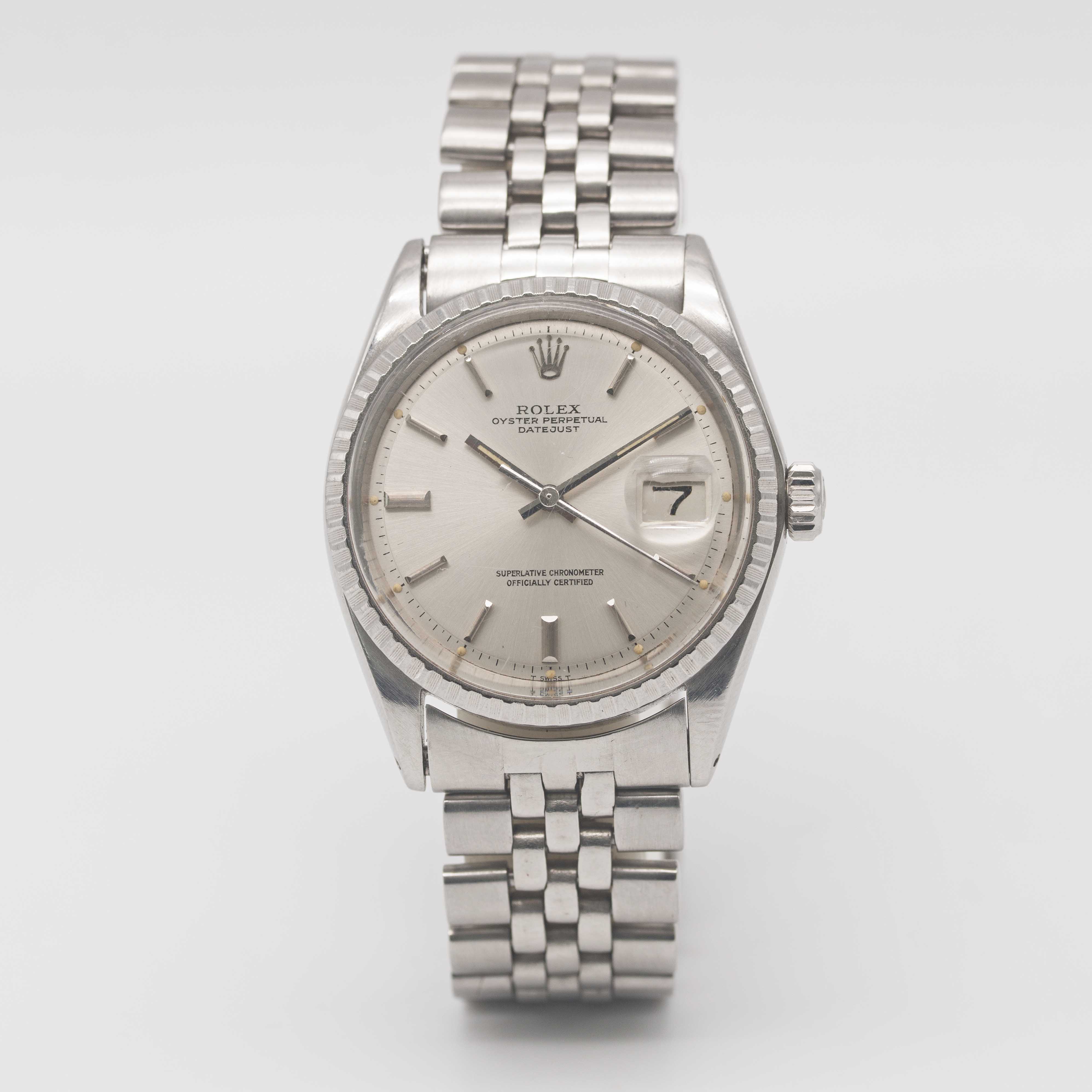 A GENTLEMAN'S STAINLESS STEEL ROLEX OYSTER PERPETUAL DATEJUST BRACELET WATCH CIRCA 1970, REF. 1603 - Image 2 of 12