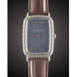 A GENTLEMAN'S SIZE SOLID SILVER JAEGER LECOULTRE RECTANGULAR WRIST WATCH CIRCA 1970s, REF. 9037 WITH