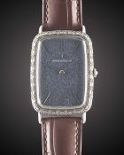 A GENTLEMAN'S SIZE SOLID SILVER JAEGER LECOULTRE RECTANGULAR WRIST WATCH CIRCA 1970s, REF. 9037 WITH