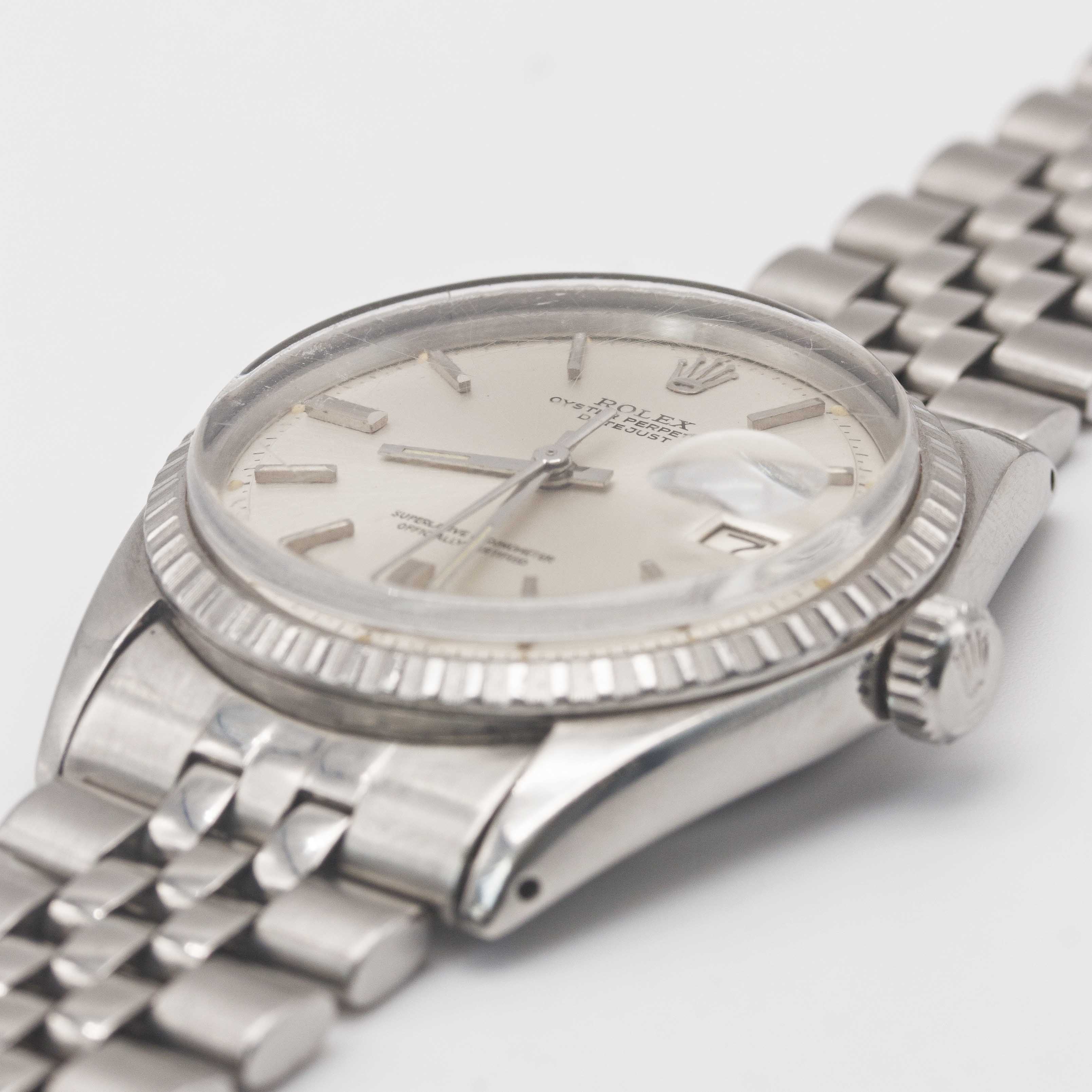 A GENTLEMAN'S STAINLESS STEEL ROLEX OYSTER PERPETUAL DATEJUST BRACELET WATCH CIRCA 1970, REF. 1603 - Image 3 of 12