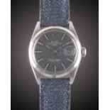 A GENTLEMAN'S SIZE STAINLESS STEEL ROLEX OYSTER PERPETUAL DATE WRIST WATCH CIRCA 1973, REF. 1500