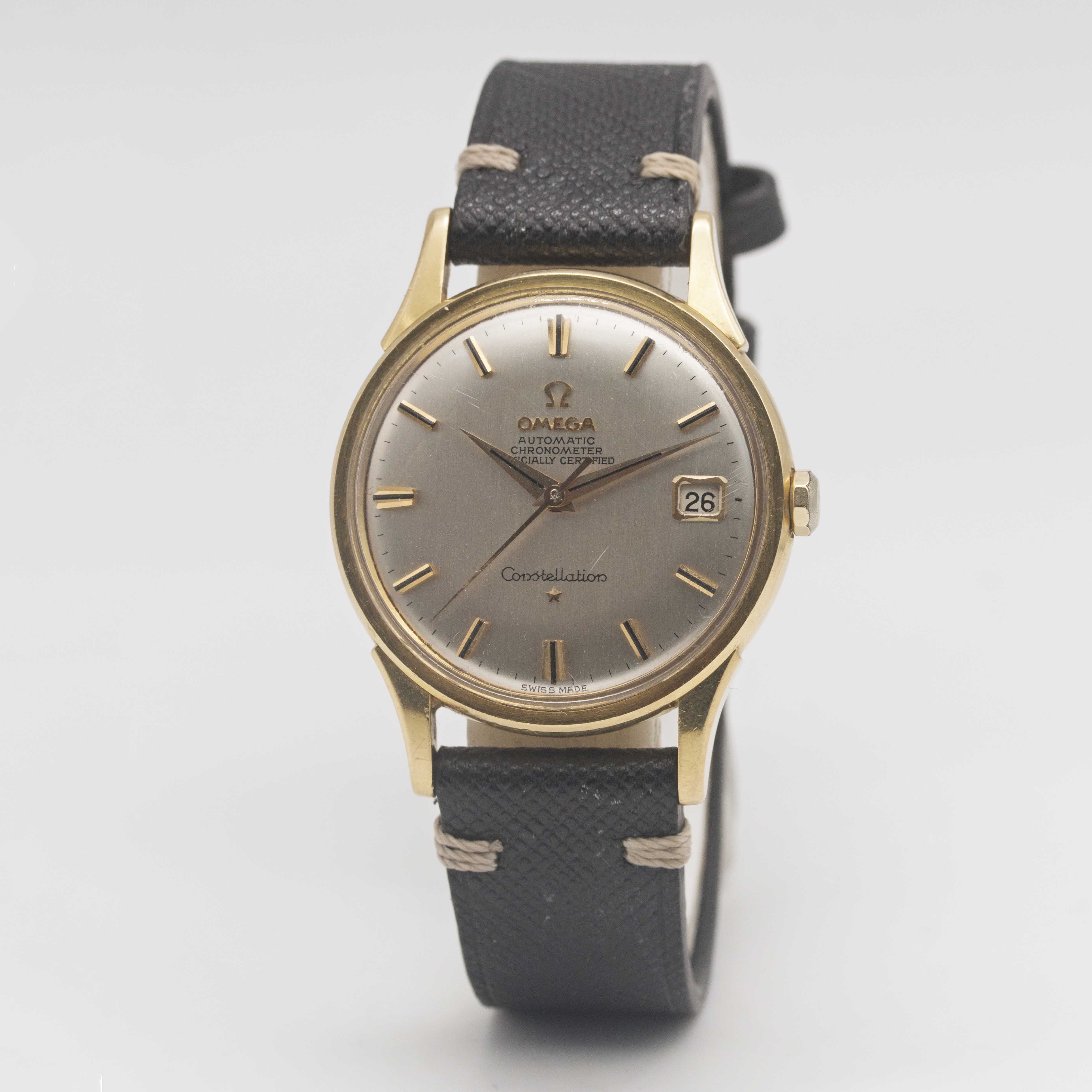 A GENTLEMAN'S 18K SOLID YELLOW GOLD OMEGA CONSTELLATION DATE CHRONOMETER WRIST WATCH CIRCA 1966, - Image 4 of 9