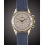 A GENTLEMAN'S 18K SOLID YELLOW GOLD HEUER CLASSIC CARRERA CHRONOGRAPH WRIST WATCH CIRCA 2000, REF.