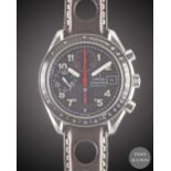 A GENTLEMAN'S STAINLESS STEEL OMEGA SPEEDMASTER AUTOMATIC CHRONOGRAPH WRIST WATCH CIRCA 1999