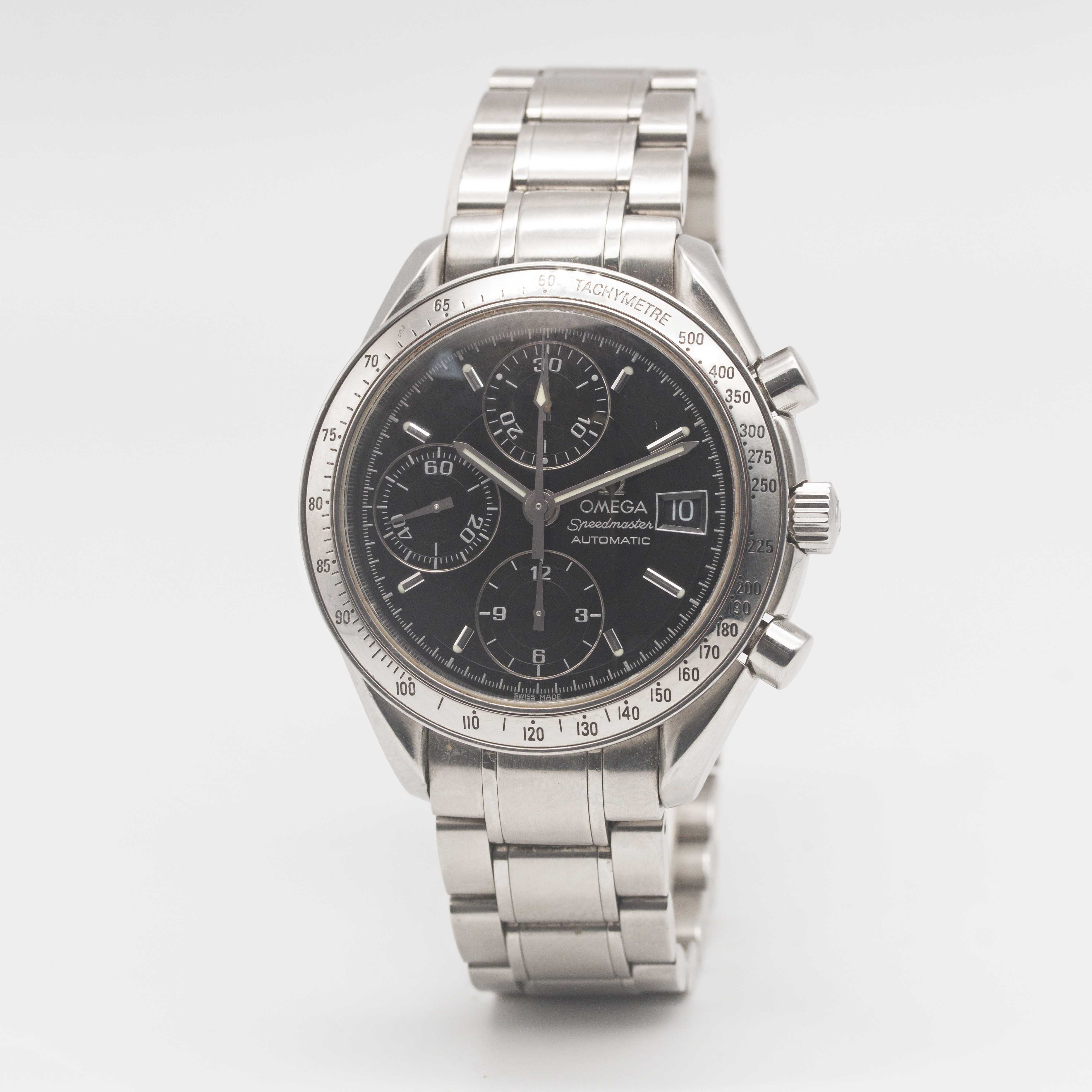 A GENTLEMAN'S STAINLESS STEEL OMEGA SPEEDMASTER AUTOMATIC CHRONOGRAPH BRACELET WATCH CIRCA 1999, - Image 4 of 9