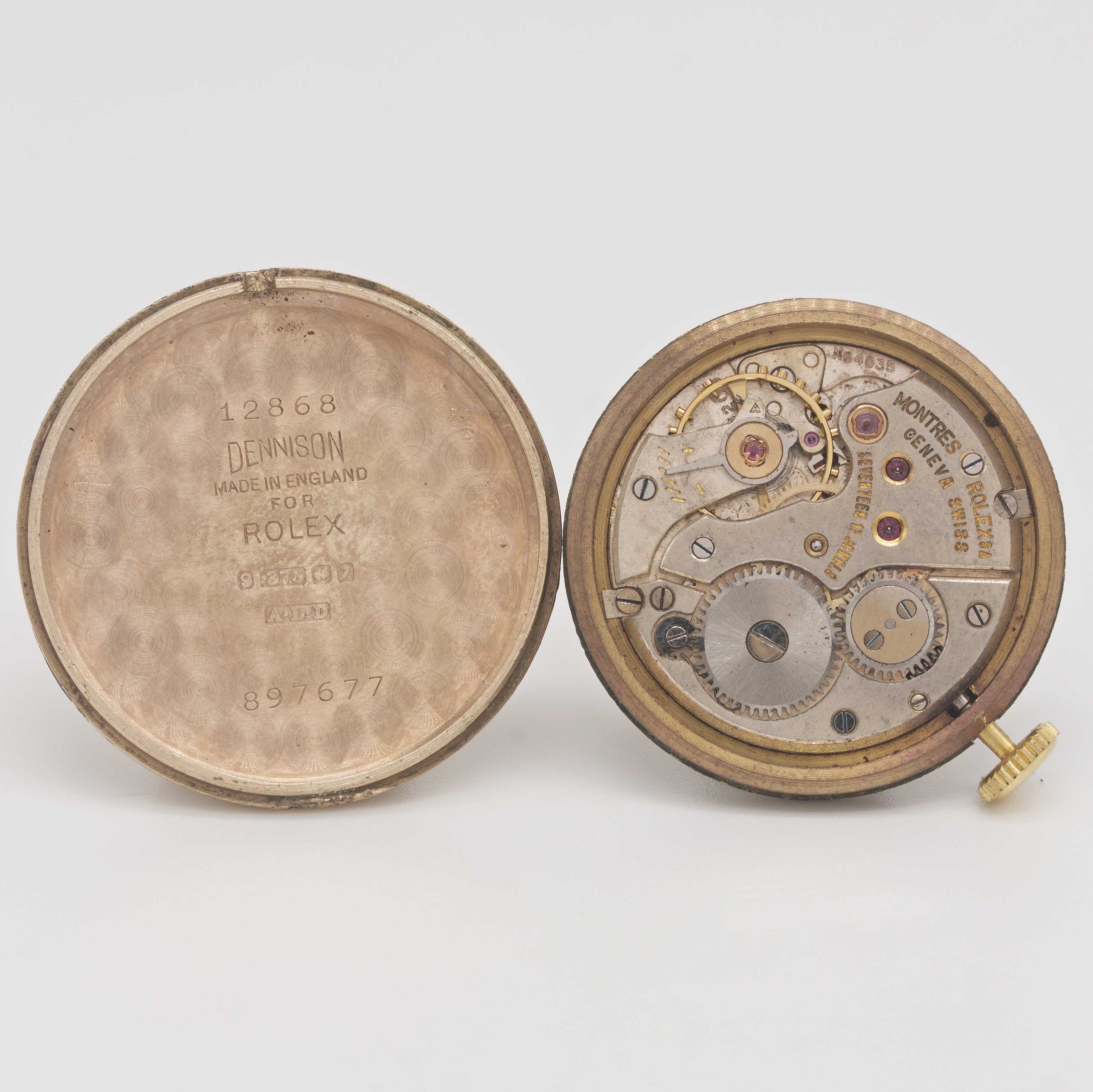 A GENTLEMAN'S 9CT SOLID GOLD ROLEX PRECISION WRIST WATCH CIRCA 1958 Movement: 17J, manual wind, cal. - Image 8 of 10