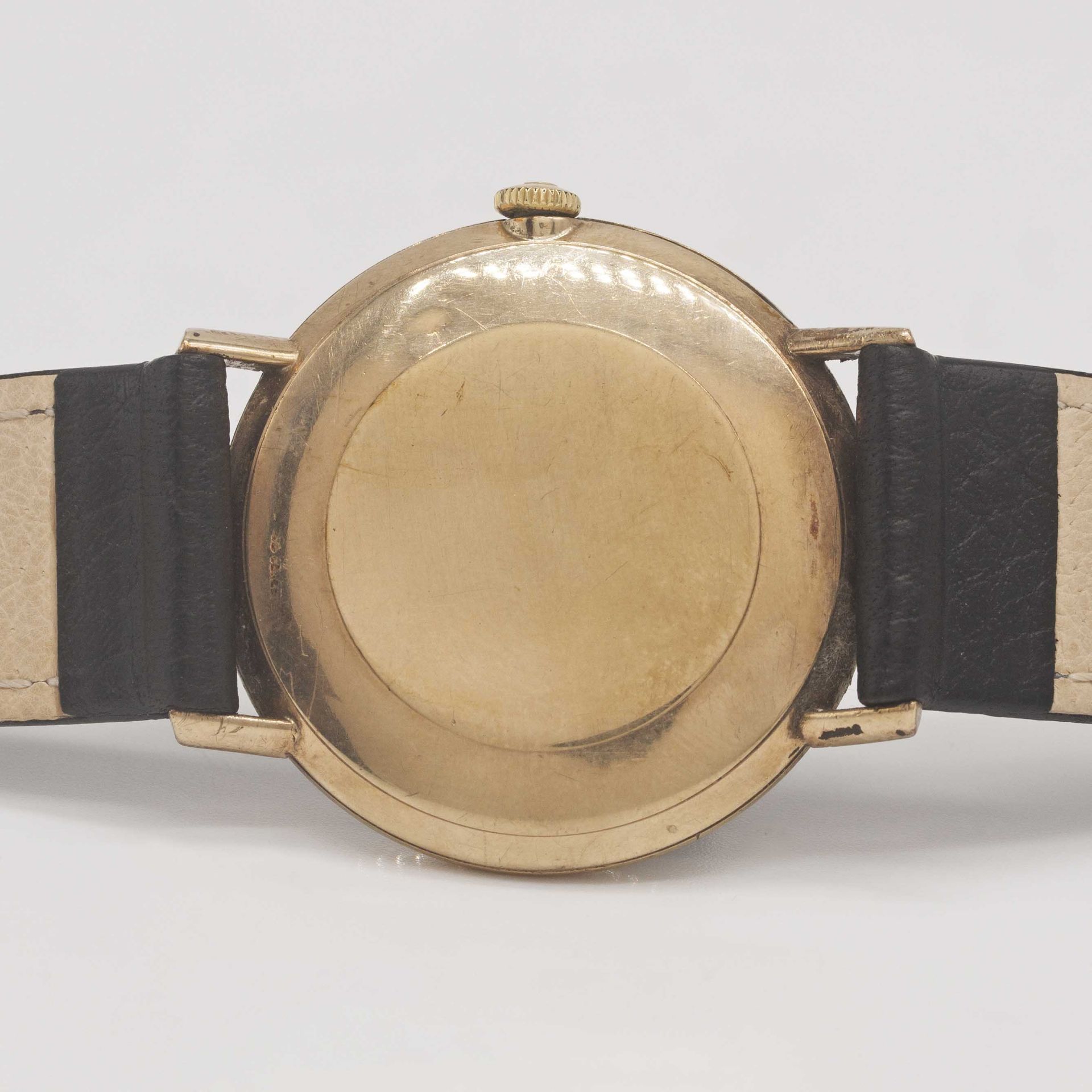 A GENTLEMAN'S 9CT SOLID GOLD OMEGA WRIST WATCH CIRCA 1960s, WITH GREY DIAL Movement: Manual wind, - Image 6 of 8