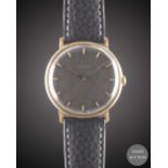 A GENTLEMAN'S 9CT SOLID GOLD OMEGA WRIST WATCH CIRCA 1960s, WITH GREY DIAL Movement: Manual wind,