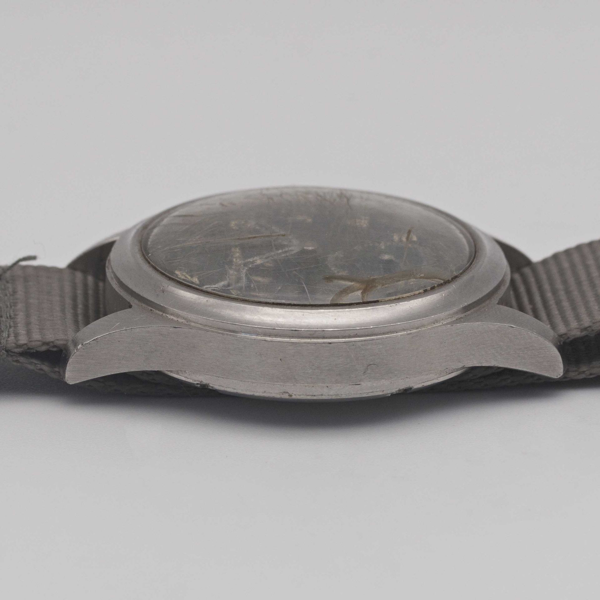 A GENTLEMAN'S STAINLESS STEEL BRITISH MILITARY ETERNA W.W.W. WRIST WATCH CIRCA 1940s, PART OF THE " - Image 10 of 10