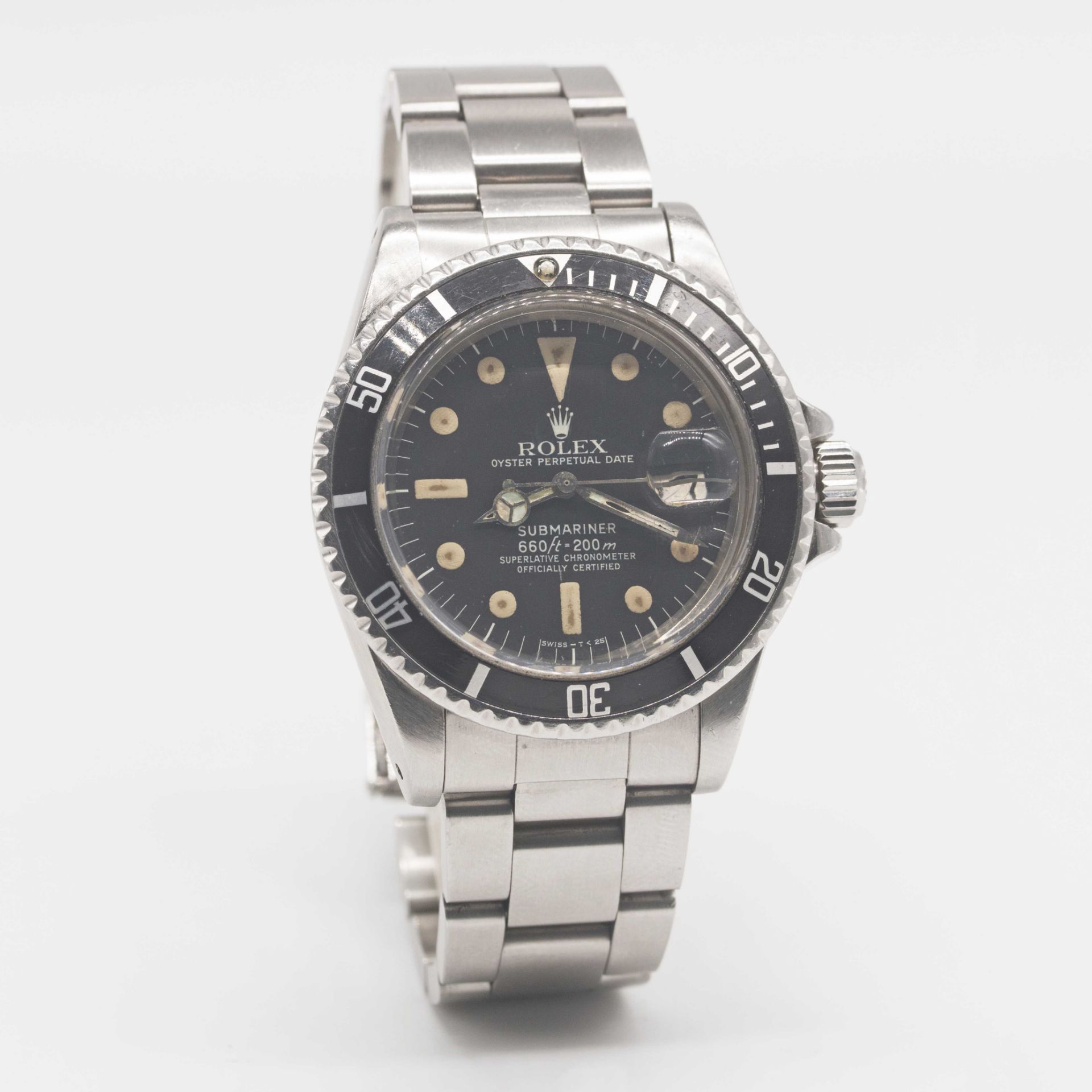 A GENTLEMAN'S STAINLESS STEEL ROLEX OYSTER PERPETUAL DATE SUBMARINER BRACELET WATCH CIRCA 1978, REF. - Image 5 of 10