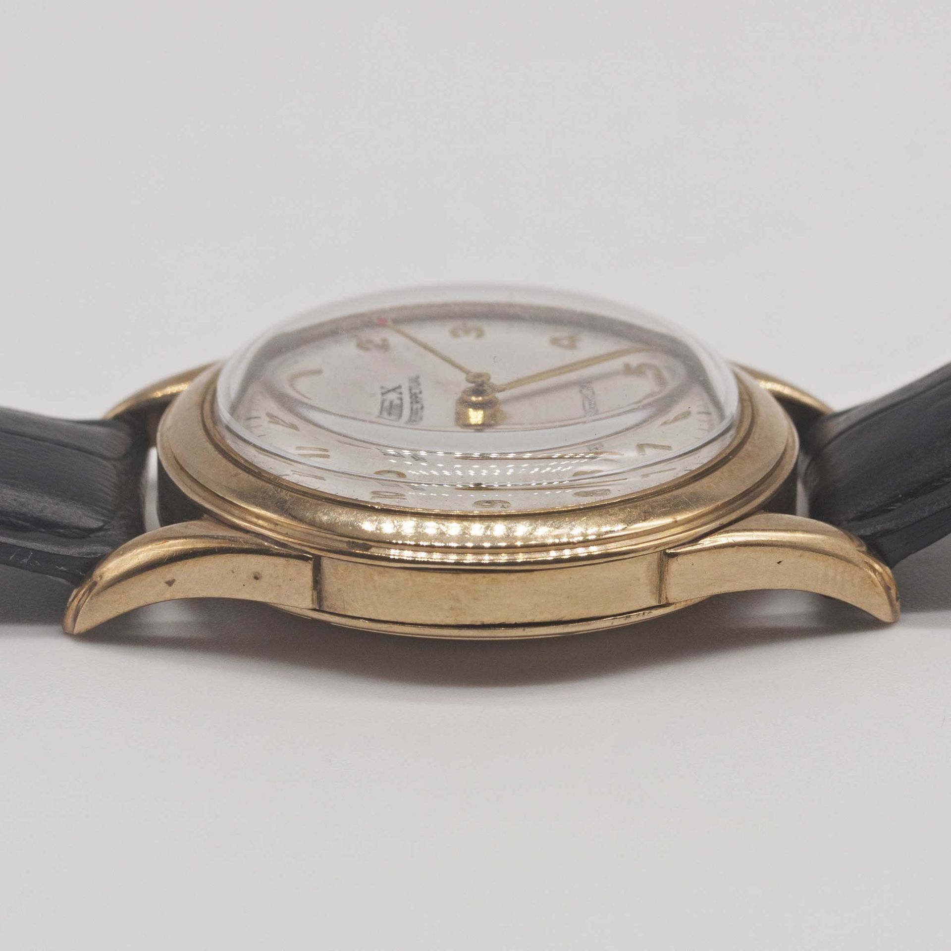 A GENTLEMAN'S 9CT SOLID GOLD ROLEX OYSTER PERPETUAL WRIST WATCH CIRCA 1950s Movement: Automatic " - Image 10 of 10