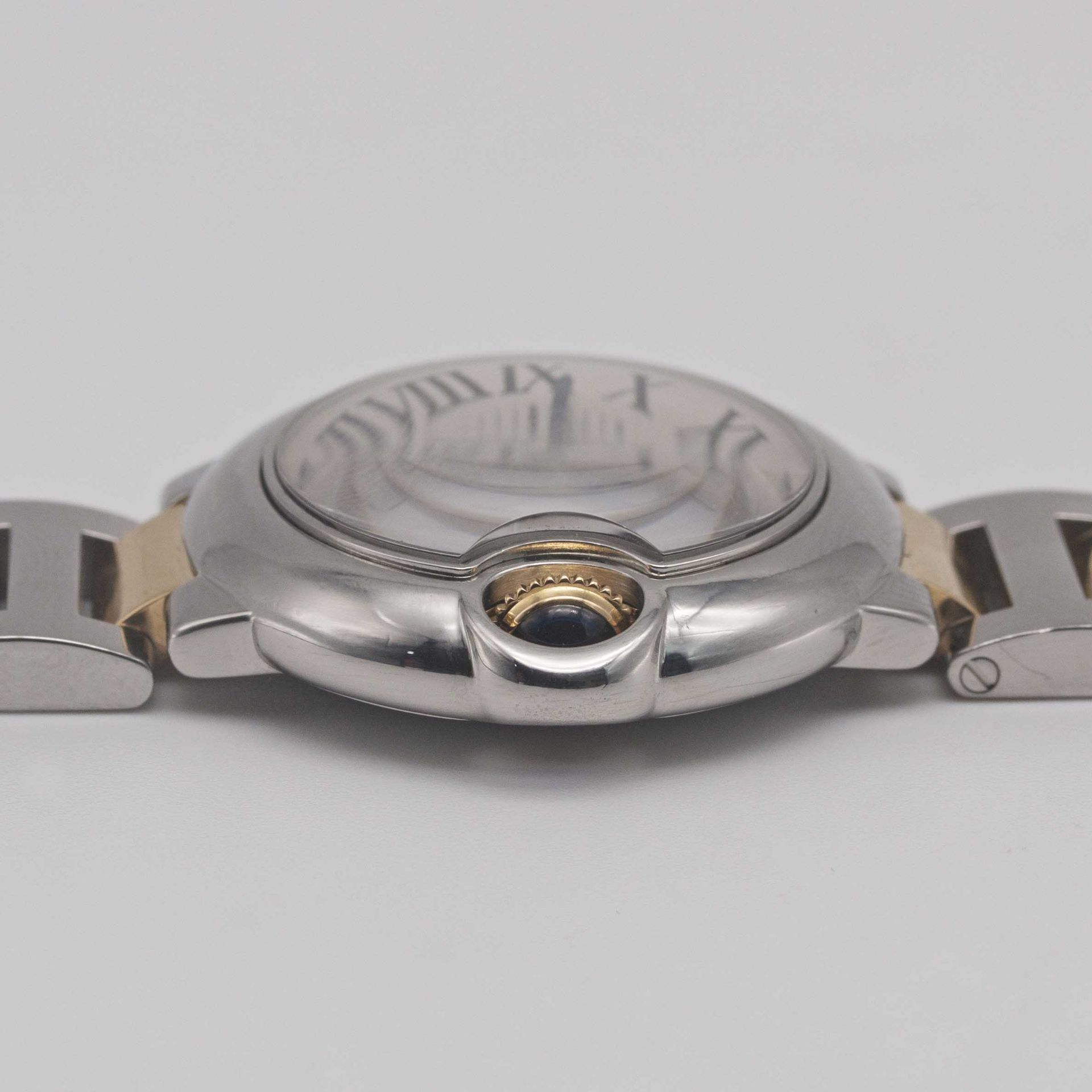 A LADIES STEEL & GOLD CARTIER BALLON BLEU BRACELET WATCH CIRCA 2010s Movement: Quartz, signed - Image 8 of 9