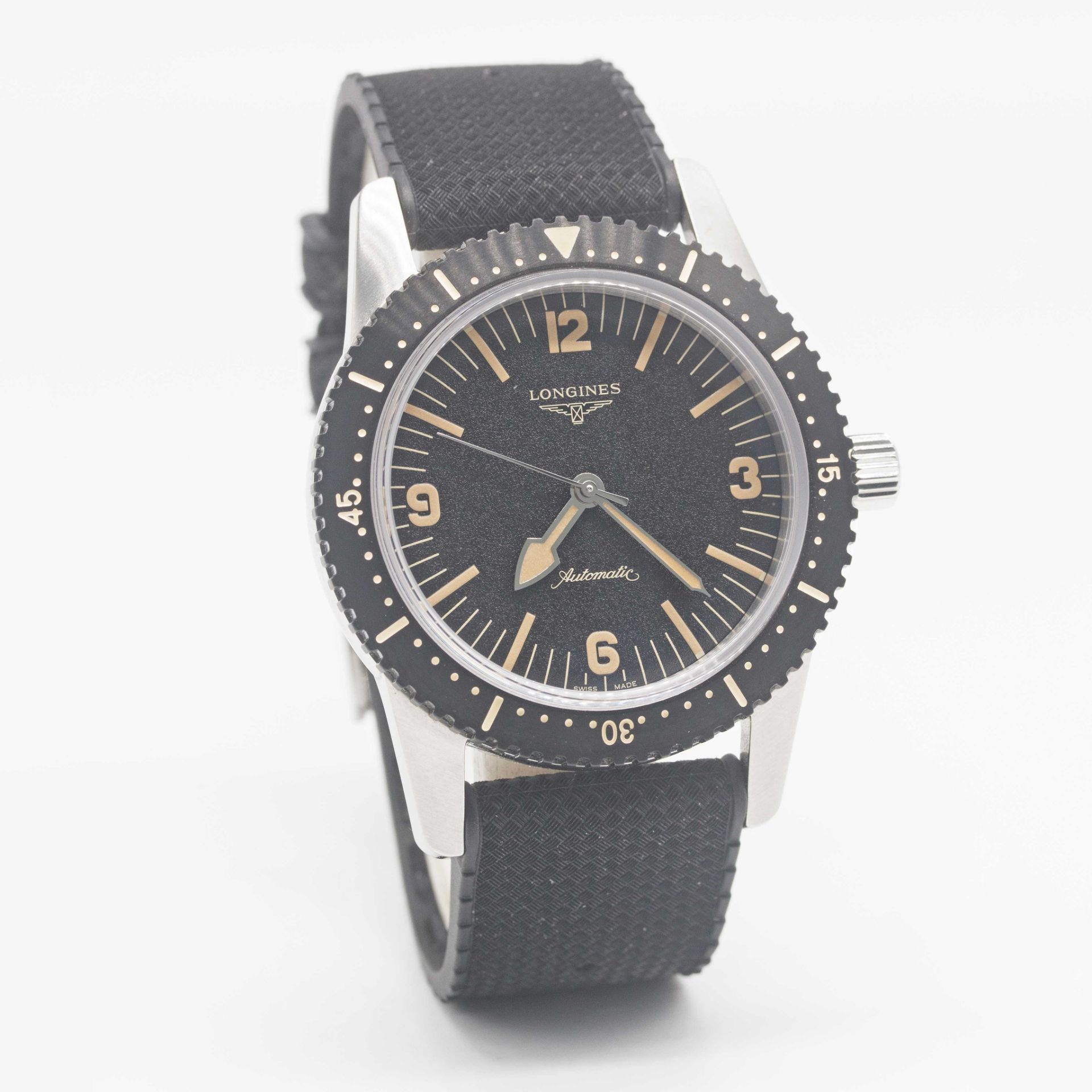 A GENTLEMAN'S STAINLESS STEEL LONGINES HERITAGE SKIN DIVER WRIST WATCH DATED 2020, REF. L28224569 - Image 4 of 9