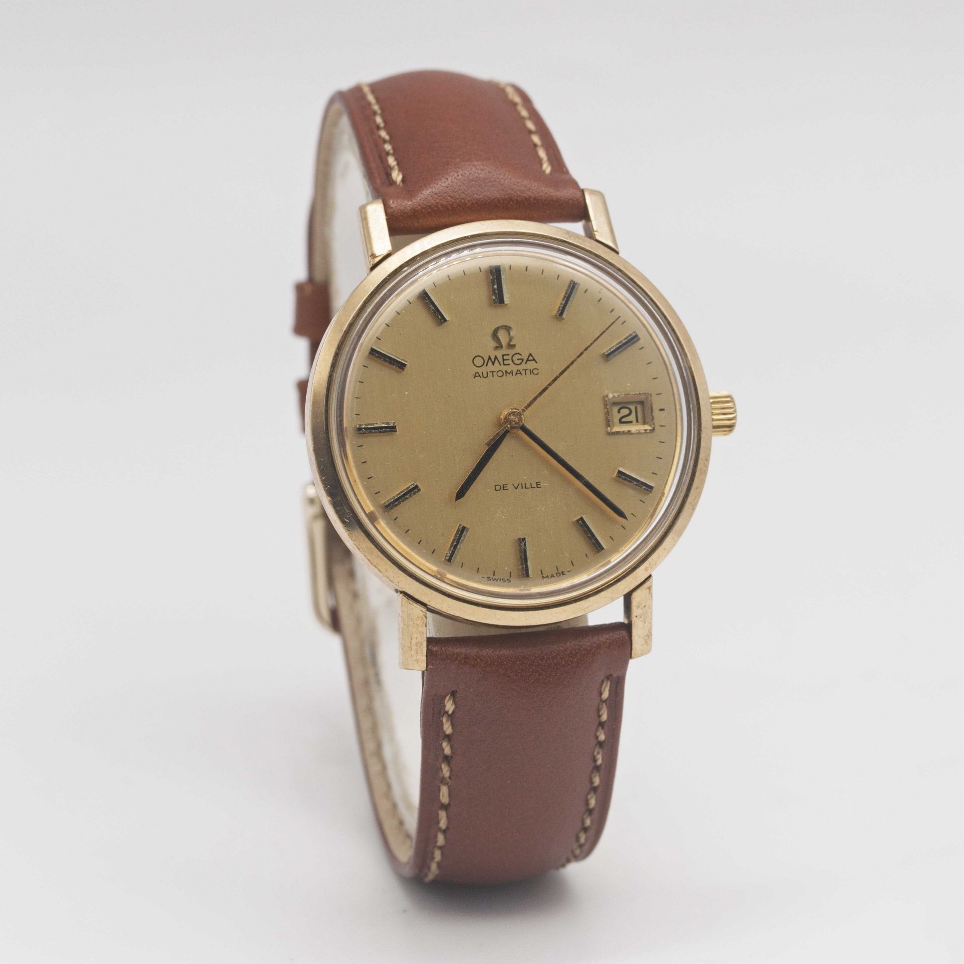 A GENTLEMAN'S 9CT SOLID GOLD OMEGA AUTOMATIC DE VILLE WRIST WATCH CIRCA 1973, REF. 166.5161 - Image 5 of 8