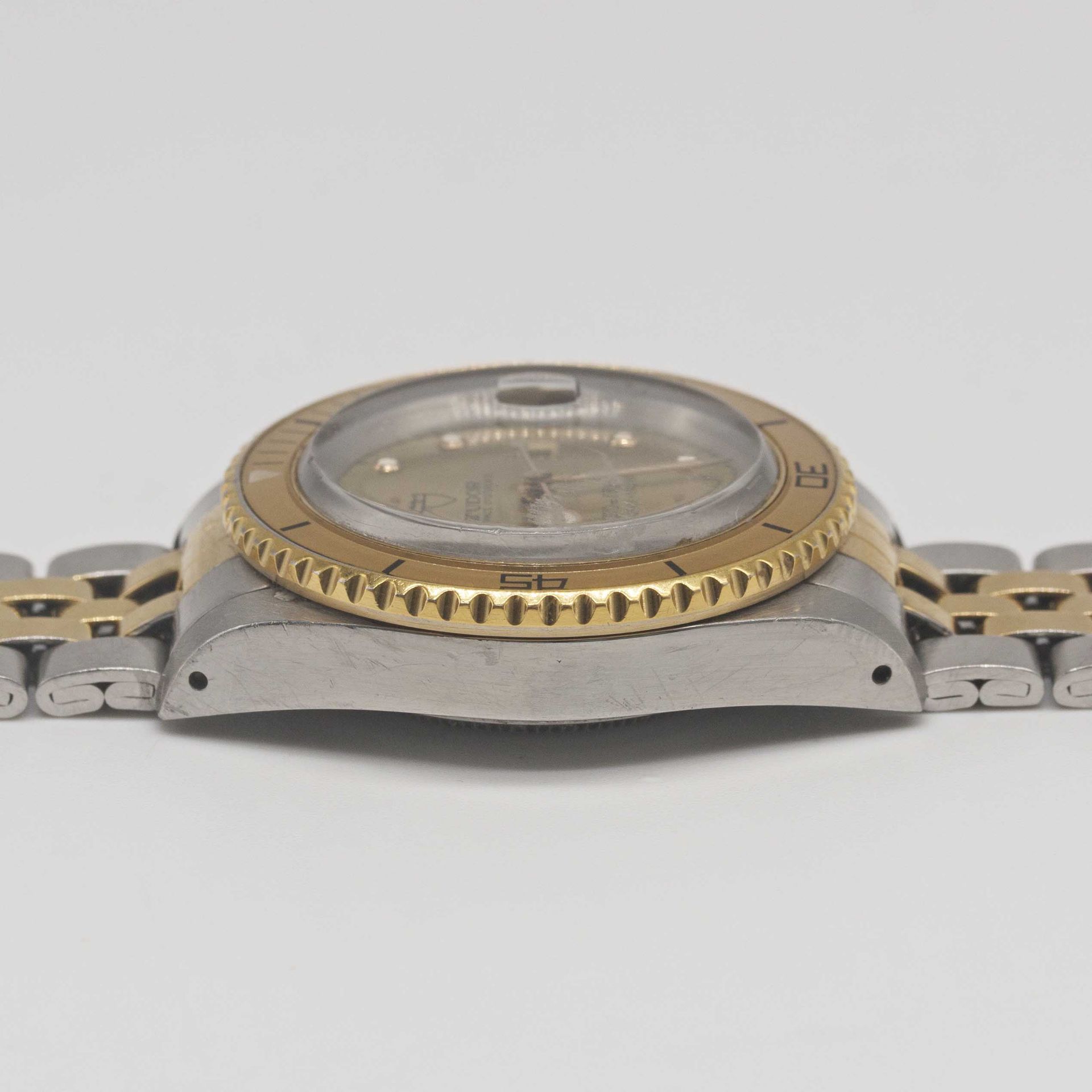 A LADIES STEEL & GOLD ROLEX TUDOR PRINCE OYSTERDATE MINI SUB BRACELET WATCH CIRCA 1993, REF. 73091 - Image 9 of 9