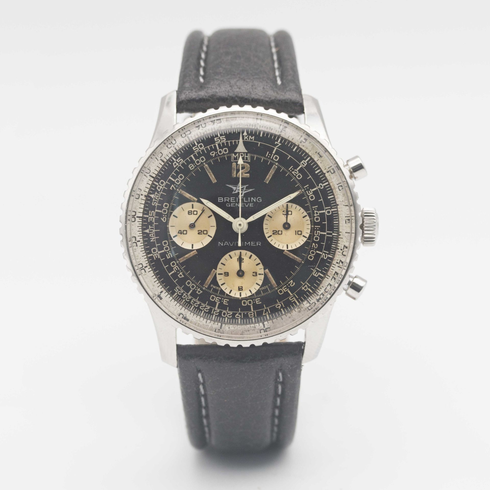 A GENTLEMAN'S STAINLESS STEEL BREITLING NAVITIMER CHRONOGRAPH WRIST WATCH CIRCA 1966, REF. 806 - Image 2 of 9