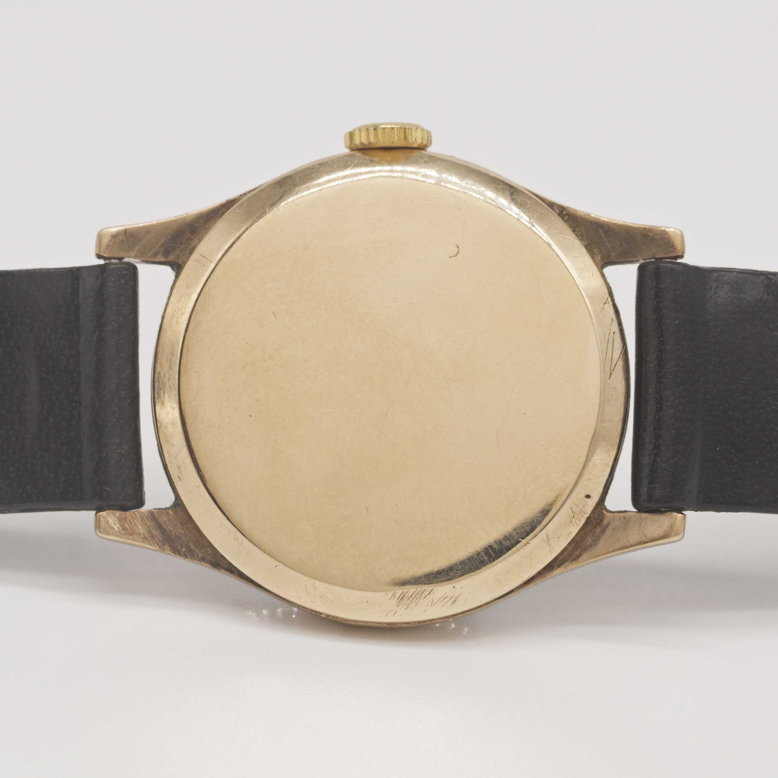 A GENTLEMAN'S 9CT SOLID GOLD ROLEX PRECISION WRIST WATCH CIRCA 1958 Movement: 17J, manual wind, cal. - Image 6 of 10