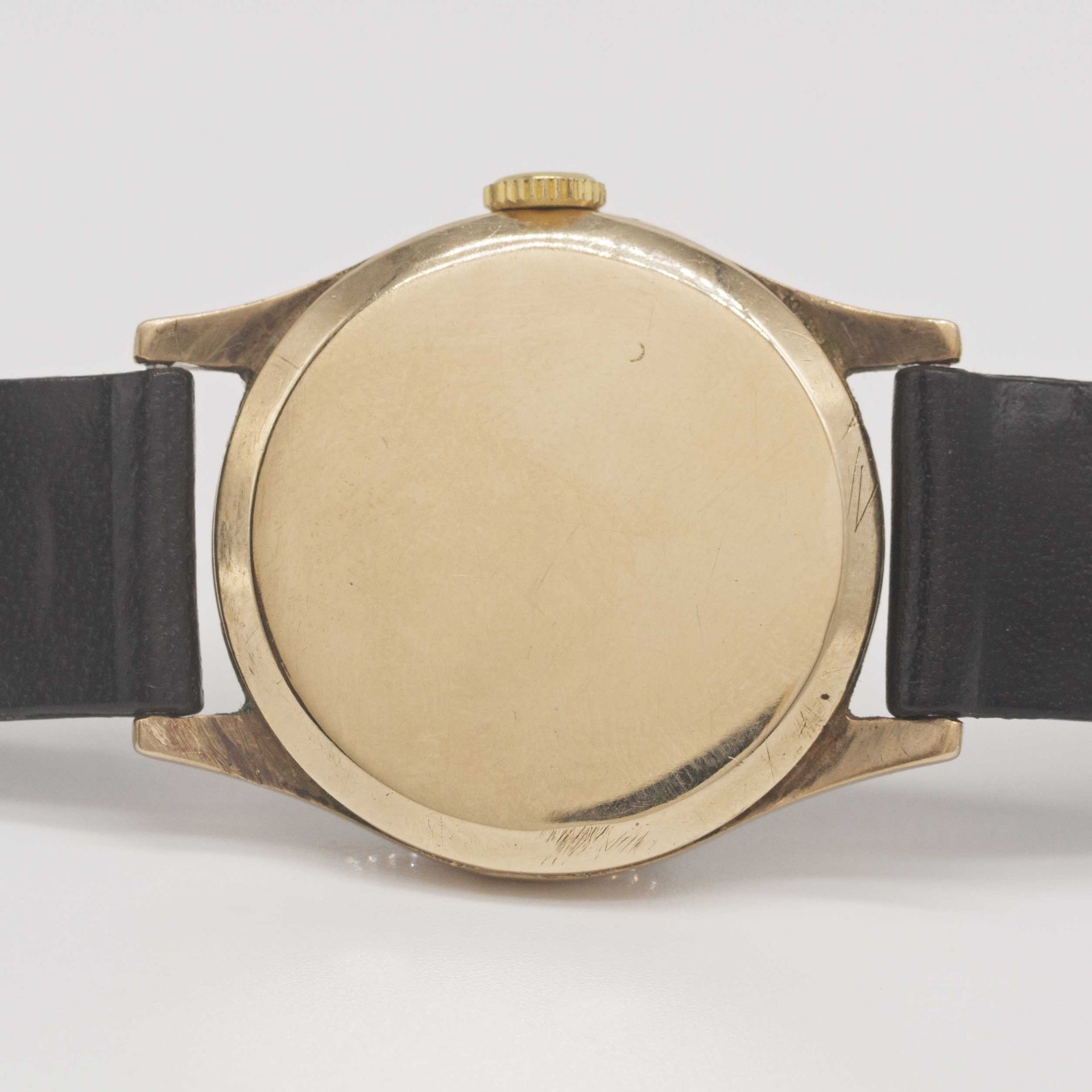 A GENTLEMAN'S 9CT SOLID GOLD ROLEX PRECISION WRIST WATCH CIRCA 1958 Movement: 17J, manual wind, cal. - Image 6 of 10