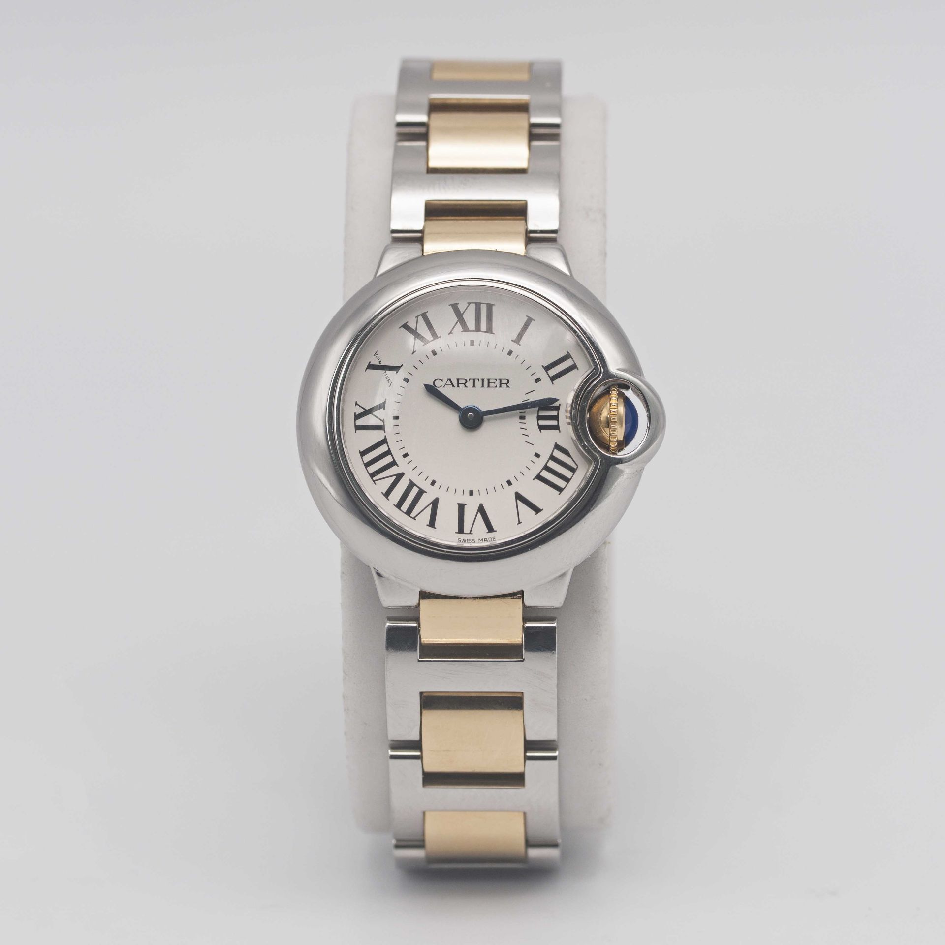 A LADIES STEEL & GOLD CARTIER BALLON BLEU BRACELET WATCH CIRCA 2010s Movement: Quartz, signed - Image 2 of 9