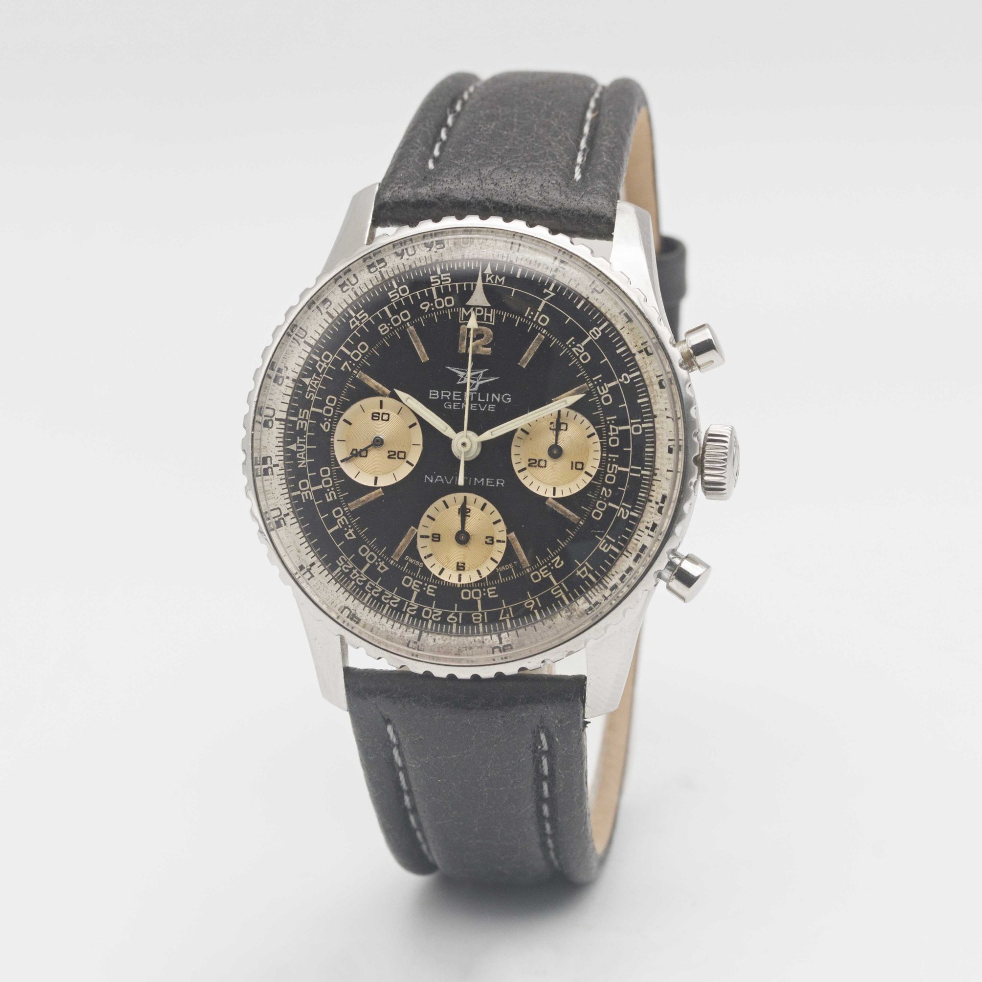 A GENTLEMAN'S STAINLESS STEEL BREITLING NAVITIMER CHRONOGRAPH WRIST WATCH CIRCA 1966, REF. 806 - Image 4 of 9
