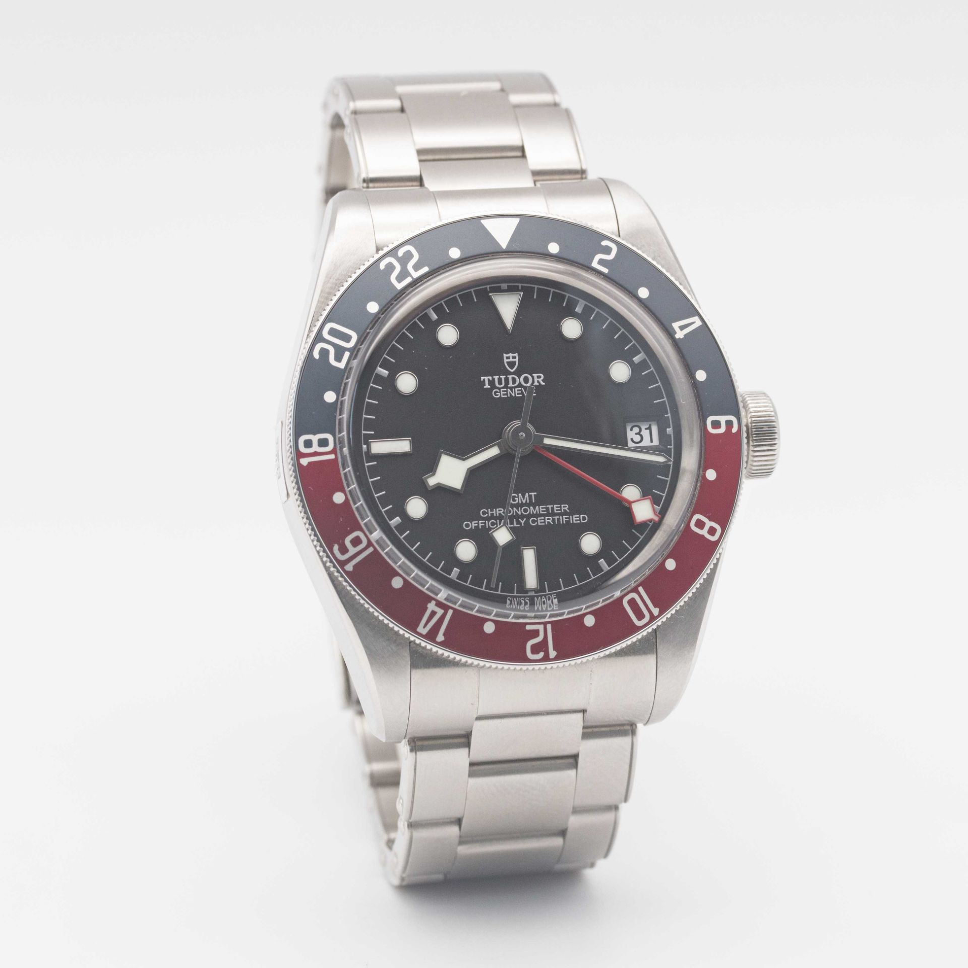 A GENTLEMAN'S STAINLESS STEEL ROLEX TUDOR GMT SELF WINDING BRACELET WATCH DATED 2018, REF. 79830RB - Image 4 of 11