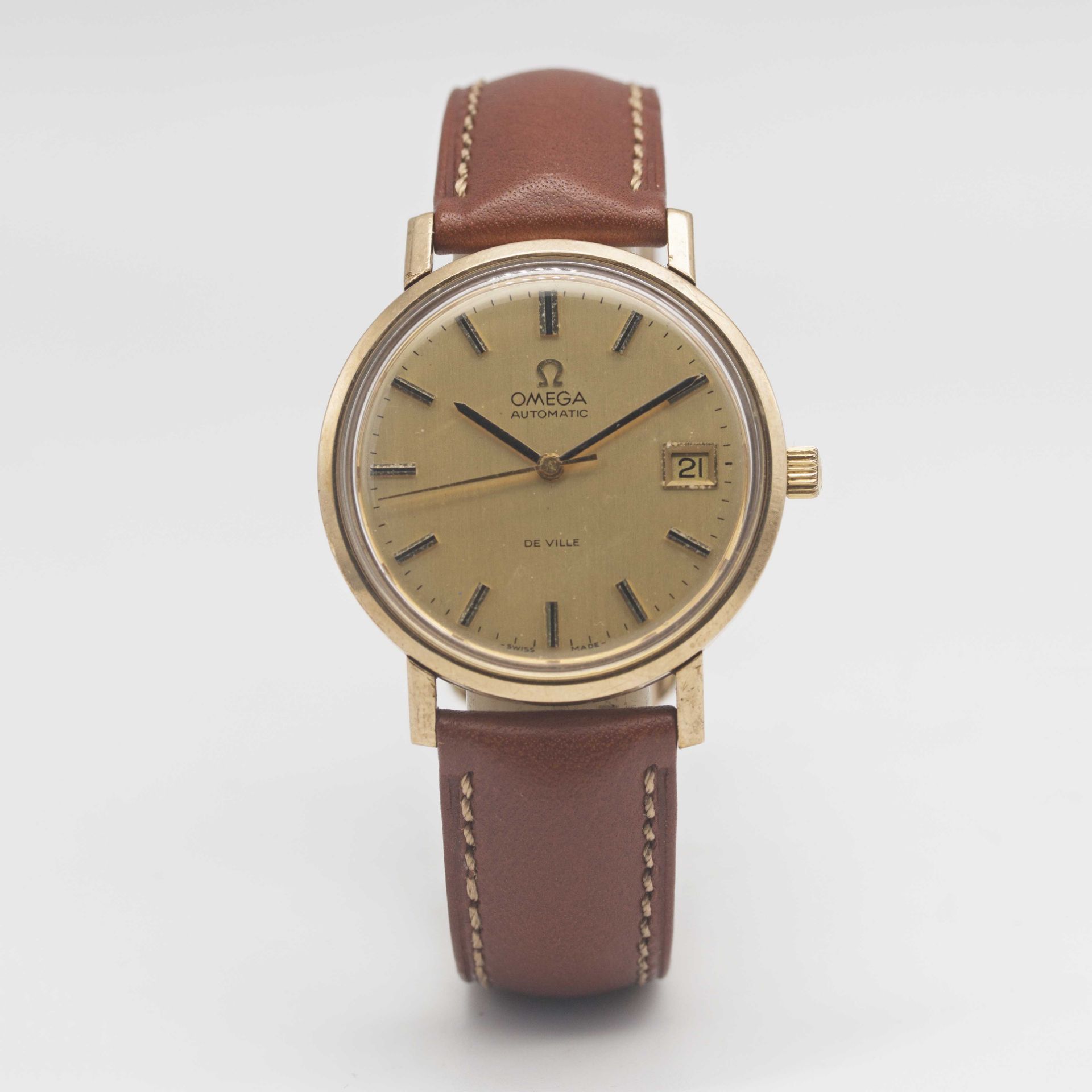 A GENTLEMAN'S 9CT SOLID GOLD OMEGA AUTOMATIC DE VILLE WRIST WATCH CIRCA 1973, REF. 166.5161 - Image 2 of 8