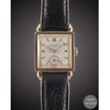 A GENTLEMAN'S 18K SOLID ROSE GOLD PATEK PHILIPPE WRIST WATCH CIRCA 1940s, WITH REFINISHED DIAL