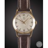 A GENTLEMAN'S 9CT SOLID GOLD ROLEX TUDOR WRIST WATCH CIRCA 1950s, REF. 12856 WITH SILVER "HONEYCOMB"