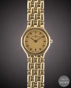 A LADIES 18K SOLID GOLD BAUME & MERCIER BRACELET WATCH CIRCA 1990, WITH CHAMPAGNE DIAL Movement: