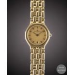 A LADIES 18K SOLID GOLD BAUME & MERCIER BRACELET WATCH CIRCA 1990, WITH CHAMPAGNE DIAL Movement: