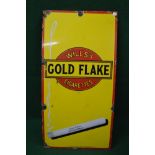 Enamel advertising sign for Wills's Gold Flake Cigarettes,