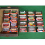 Twenty two EFE 1:76 scale double and single deck buses to include: AEC RF BEA Airside coach,