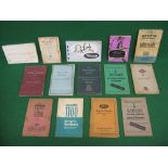 Quantity of vehicle hand books etc to include: Singer Gazelle VI, Hillman Husky, Standard 8,