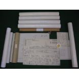 Large quantity of ships plans (unframed and stored in tubes)