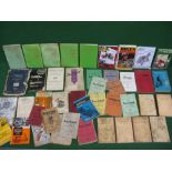 Quantity of motorcycle manuals, spares lists, instruction books etc for Triumph, Ariel, BSA,