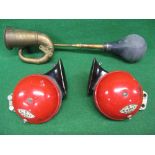 Two 12 volt 15 amp Super auto horns Model No.