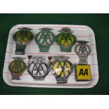 Eight different AA badges to include Rhodesia