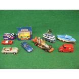 Corgi Chitty Chitty Bang Bang with all figures, Jaguar E Type 2+2, Cruiser on trailer,