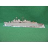 Bespoke metal and wood model of HMS Devonshire D02.