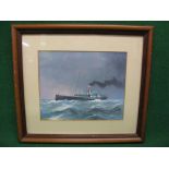 Barrie A E Clark print of Paddle Steamer Lucy Ashton in the Firth of Clyde,