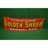 Enamel advertising sign for Roberton's Golden Shred Marmalade,