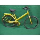 Unusual three speed bicycle which has perforated frame, chain guard and luggage rack,
