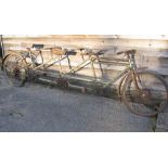 Auvelais Cycles, Helas, three seater tandem possibly from Belgium with four gears, drum brakes,